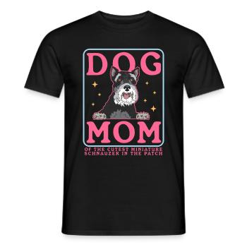 Schnauzer miniature Maman Schnauzer Chiens Cadeau - T-shirt homme - noir - Devant - AI Model Male 178 light (178cm)