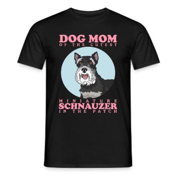 Schnauzer miniature Maman Schnauzer Chien Cadeau - T-shirt homme - noir - Devant - AI Model Male 178 light (178cm)