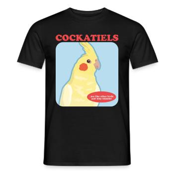 Cockatiels Bird Owner Cadeau - T-shirt homme - noir - Devant - AI Model Male 178 light (178cm)