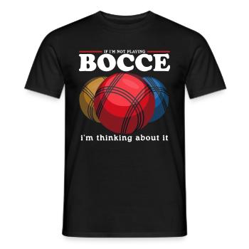 Boccia Bocce | Bocciaspieler Boulesport Geschenk - Männer T-Shirt - Schwarz - Vorne - AI Model Male 178 light (178cm)