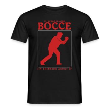 Boccia Bocce Bocciaspieler Boulesport Geschenk - Männer T-Shirt - Schwarz - Vorne - AI Model Male 178 light (178cm)
