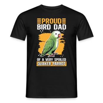 Monk Parakeet Parrots Dad Gift - Men's T-Shirt - black - Front - AI Model Male 178 light (178cm)