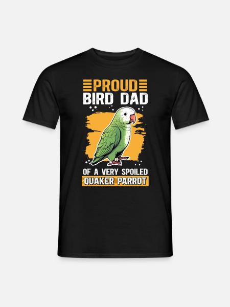 Monk Parakeet Parrots Dad Gift - Men's T-Shirt - black