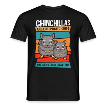 Chinchilla Besitzer Chinchillas Geschenk - Männer T-Shirt - Schwarz - Vorne - AI Model Male 178 light (178cm)