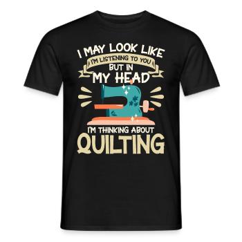Quilten Geschenk Nähen Stricken Quilter - Männer T-Shirt - Schwarz - Vorne - AI Model Male 178 light (178cm)
