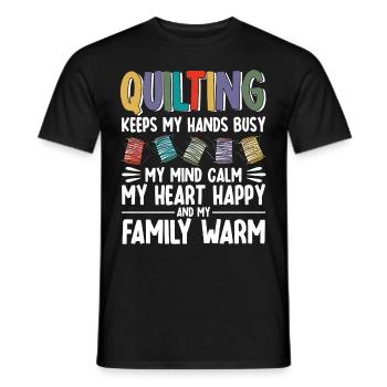 Quilten Geschenk Nähen Stricken Quilter - Männer T-Shirt - Schwarz - Vorne - AI Model Male 178 light (178cm)