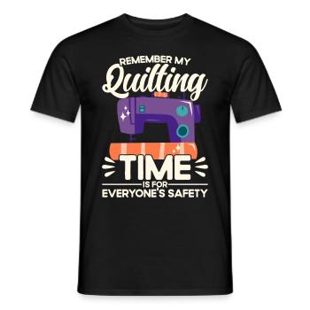 Quilten Geschenk Nähen Stricken Quilter - Männer T-Shirt - Schwarz - Vorne - AI Model Male 178 light (178cm)
