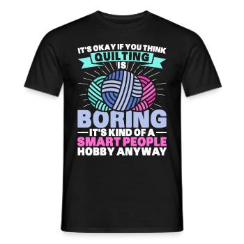 Quilting Gift Sewing Knitting Quilter - Men's T-Shirt - black - Front - AI Model Male 178 light (178cm)