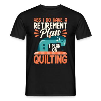 Quilten Geschenk Nähen Stricken Quilter - Männer T-Shirt - Schwarz - Vorne - AI Model Male 178 light (178cm)