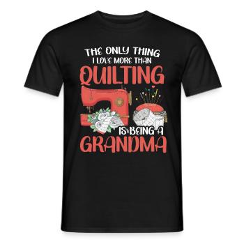 Quilting Gift Sewing Knitting Quilter - Men's T-Shirt - black - Front - AI Model Male 178 light (178cm)