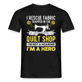 Quilten Geschenk Nähen Stricken Quilter - Männer T-Shirt - Schwarz - Vorne - AI Model Male 178 light (178cm)