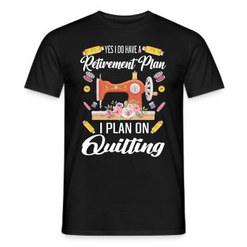 Quilten Geschenk Nähen Stricken Quilter - Männer T-Shirt - Schwarz - Vorne - AI Model Male 178 light (178cm)