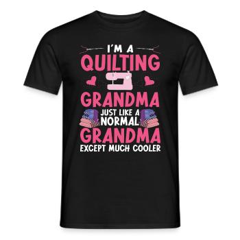 Quilting Gift Sewing Knitting Quilter - Men's T-Shirt - black - Front - AI Model Male 178 light (178cm)