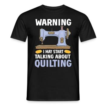 Quilting Gift Sewing Knitting Quilter - Men's T-Shirt - black - Front - AI Model Male 178 light (178cm)