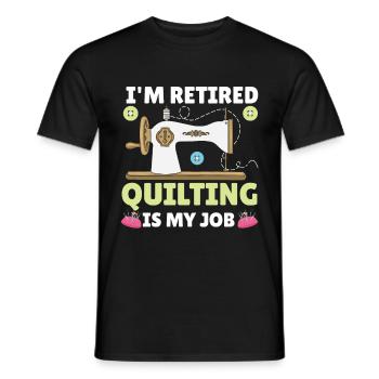 Quilten Geschenk Nähen Stricken Quilter - Männer T-Shirt - Schwarz - Vorne - AI Model Male 178 light (178cm)