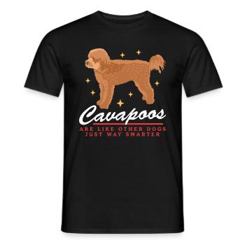 Cavapoo Dogs | Cavoodle Dog Owner Gift - Men's T-Shirt - black - Front - AI Model Male 178 light (178cm)