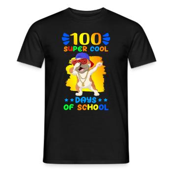 100 School Days School Students Children Gift - Men's T-Shirt - black - Front - AI Model Male 178 light (178cm)