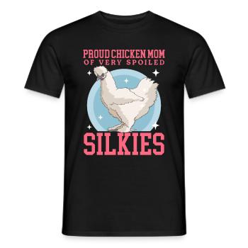 Silk Chicken Mom Silkie Chicken Silk Chickens Cadeau - T-shirt homme - noir - Devant - AI Model Male 178 light (178cm)