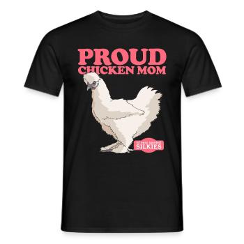 Poulet en soie maman poulet Silkie Silk poulets cadeau - T-shirt homme - noir - Devant - AI Model Male 178 light (178cm)