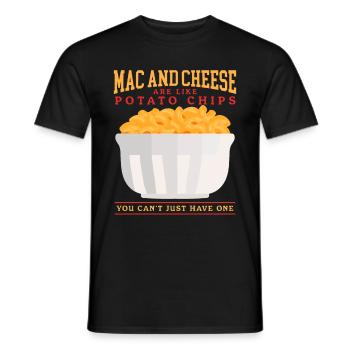 Macaroni and Cheese Mac And Cheese Gift - Men's T-Shirt - black - Front - AI Model Male 178 light (178cm)