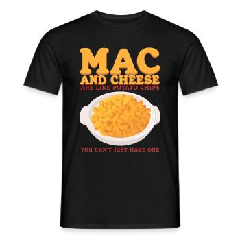 Macaroni au fromage et macaroni au fromage en cadeau - T-shirt homme - noir - Devant - AI Model Male 178 light (178cm)