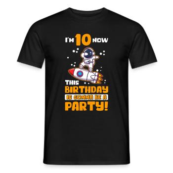 10e anniversaire 10 ans Cadeau Idée Cadeau Cadeau - T-shirt homme - noir - Devant - AI Model Male 178 light (178cm)