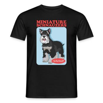 Schnauzer miniature propriétaire Schnauzer chiens cadeau - T-shirt homme - noir - Devant - AI Model Male 178 light (178cm)