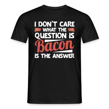 Bacon Gift Bacon Saying Food Bacon - T-shirt homme - noir - Devant - AI Model Male 178 light (178cm)