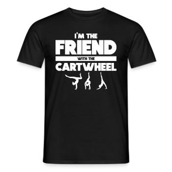 Wagon Wheel Girl Gymnastics Gift Wagon Wheels - Men's T-Shirt - black - Front - AI Model Male 178 light (178cm)