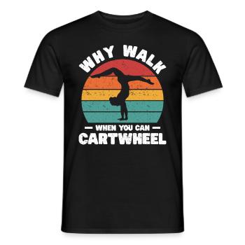 Wagon Wheel Girl Gymnastics Gift Wagon Wheels - Men's T-Shirt - black - Front - AI Model Male 178 light (178cm)