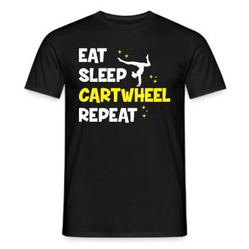 Wagon Wheel Girl Gymnastics Gift Wagon Wheels - Men's T-Shirt - black - Front - AI Model Male 178 light (178cm)