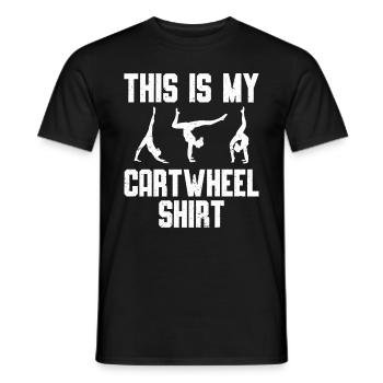 Wagon Wheel Girl Gymnastics Gift Wagon Wheels - Men's T-Shirt - black - Front - AI Model Male 178 light (178cm)