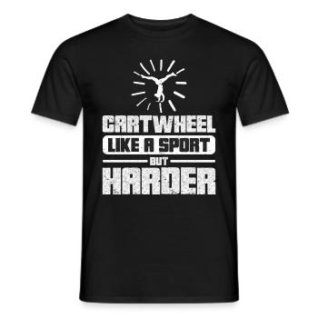 Wagon Wheel Girl Gymnastics Gift Wagon Wheels - Men's T-Shirt - black - Front - AI Model Male 178 light (178cm)