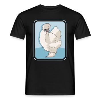Silk Chicken Silk Chickens Silkie Chickens Gift - Men's T-Shirt - black - Front - AI Model Male 178 light (178cm)