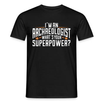 Archéologue Gift Archéologie - T-shirt homme - noir - Devant - AI Model Male 178 light (178cm)
