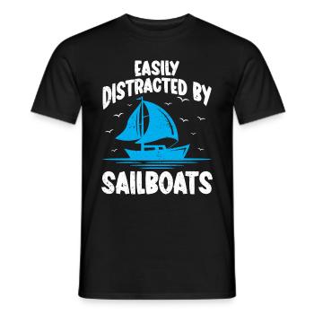 Voilier Cadeau Voilier Capitaine de navigation - T-shirt homme - noir - Devant - AI Model Male 178 light (178cm)