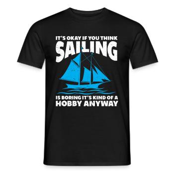 Voilier Cadeau Voilier Capitaine de navigation - T-shirt homme - noir - Devant - AI Model Male 178 light (178cm)