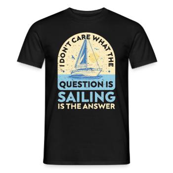 Voilier Cadeau Voilier Capitaine de navigation - T-shirt homme - noir - Devant - AI Model Male 178 light (178cm)