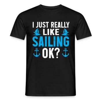 Voilier Cadeau Voilier Capitaine de navigation - T-shirt homme - noir - Devant - AI Model Male 178 light (178cm)