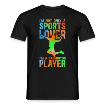 Badminton Badminton Player Gift - Men's T-Shirt - black - Front - AI Model Male 178 light (178cm)