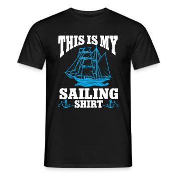 Voilier Cadeau Voilier Capitaine de navigation - T-shirt homme - noir - Devant - AI Model Male 178 light (178cm)