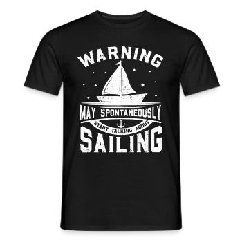 Segeln Geschenk Segelboot Bootfahren Kapitän - Männer T-Shirt - Schwarz - Vorne - AI Model Male 178 light (178cm)