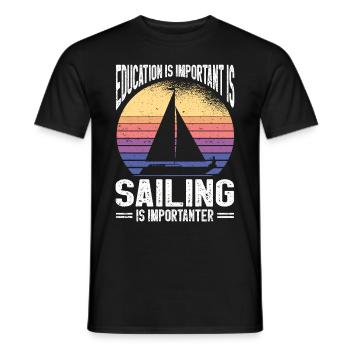 Voilier Cadeau Voilier Capitaine de navigation - T-shirt homme - noir - Devant - AI Model Male 178 light (178cm)