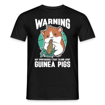 Meerschweinchen Geschenk Haustier Meerschweinchen - Männer T-Shirt - Schwarz - Vorne - AI Model Male 178 light (178cm)