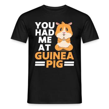 Meerschweinchen Geschenk Haustier Meerschweinchen - Männer T-Shirt - Schwarz - Vorne - AI Model Male 178 light (178cm)