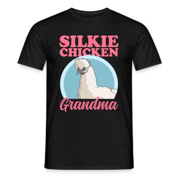 Silk Chicken Grandma Silk Chicken Silkie Chicken Gift - Men's T-Shirt - black - Front - AI Model Male 178 light (178cm)