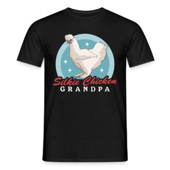 Silk Chicken Grandpa Silkie Silk Chickens Chicken Gift - Men's T-Shirt - black - Front - AI Model Male 178 light (178cm)
