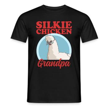 Silk Chicken Grandpa Silk Chicken Silkie Chicken Gift - Men's T-Shirt - black - Front - AI Model Male 178 light (178cm)
