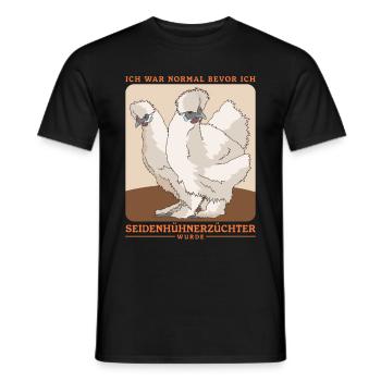 Silk Chicken | Silkie Chicken Silk Chickens Gift - Men's T-Shirt - black - Front - AI Model Male 178 light (178cm)