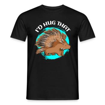 Porcupine | Porcupines Gift - Men's T-Shirt - black - Front - AI Model Male 178 light (178cm)